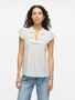 Kurzarm Bluse mit R�schen und Spitzendetails