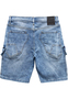 Denim Cargoshorts mit Stretchbund und Knopfleiste A&S