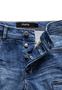 Denim Cargoshorts mit Stretchbund und Knopfleiste A&S
