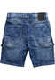Denim Cargoshorts mit Stretchbund und Knopfleiste A&S