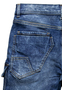 Denim Cargoshorts mit Stretchbund und Knopfleiste A&S