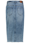 Jeansrock mit Schlitz und ausgefranstem Saum 