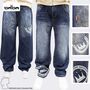 Lockere Baggy Jeans im Loose Fit mit Coin-Crown Design