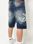 Loose Fit Jeans Shorts mit Coin Crown Design