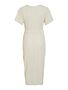 Kurzarm Midikleid mit Knotendetail und Textur