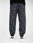 Baggy Design All Over Jogger mit Print und B�ndchen
