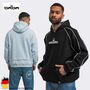 Hoodie mit Logo und Kontrastdetails Stickereien �rmeltasche