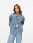 L�ssige Oversized Hemdjacke in Jeansoptik