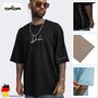 Oversize T Shirt mit Frontstickerei und Logo Stickerei