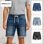 Egomaxx Casual Distressed Denim Shorts mit Kordelzug