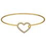 Herz Armreif aus Edelstahl