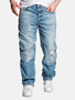 Loose Fit Baggy Jeans mit Used Look - A&S