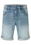 Jeansshorts mit aufgerolltem Saum und f�nf Taschen