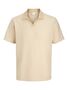 Jack & Jones Gestreiftes Poloshirt mit V-Ausschnitt und Kurzarm