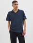 Jack & Jones Gestreiftes Poloshirt mit V-Ausschnitt und Kurzarm