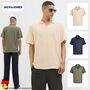 Jack & Jones Gestreiftes Poloshirt mit V-Ausschnitt und Kurzarm