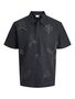 Jack & Jones Feinstrick Poloshirt mit Botanik-Stickerei Kurzarm