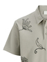 Jack & Jones Feinstrick Poloshirt mit Botanik-Stickerei Kurzarm