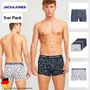 Jack & Jones 5er-Pack Boxershorts mit Bl�ttermuster und elastischem Bund