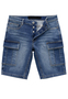 Egomaxx Stretch Denim Cargo Bermuda mit Knopfleiste f�r Herren