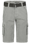 Karierte Capri Cargo-Shorts mit G�rtel