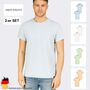 T-Shirt 2er Set mit Rundhals und Rollkante