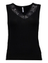 �rmelloses Shirt mit Spitzeneinsatz und V-Ausschnitt