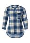 Hemdbluse mit Karomuster und Rundhalsausschnitt