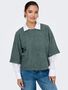 L�ssiger Pullover mit 3/4-�rmeln und Rundhals