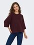 L�ssiger Pullover mit 3/4-�rmeln und Rundhals