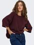 L�ssiger Pullover mit 3/4-�rmeln und Rundhals