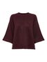 L�ssiger Pullover mit 3/4-�rmeln und Rundhals