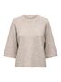 L�ssiger Pullover mit 3/4-�rmeln und Rundhals