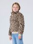 Leo-Print Jacke mit Rei�verschluss und B�ndchen