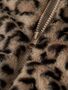 Tiermuster Jacke mit Kapuze und Rei�verschluss f�r Herbst