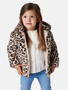 Tiermuster Jacke mit Kapuze und Rei�verschluss f�r Herbst