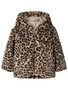 Tiermuster Jacke mit Kapuze und Rei�verschluss f�r Herbst