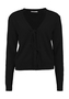 Cardigan mit Bindeb�ndern und V Ausschnitt Feinstrick