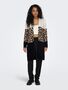 Leoparden-Print Strick-Cardigan mit offenem Design