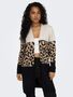 Leoparden-Print Strick-Cardigan mit offenem Design