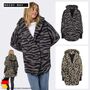 Leopardenmuster Mantel mit Kapuze und gem�tlichem Schnitt