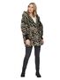 Leopardenmuster Mantel mit Kapuze und gem�tlichem Schnitt