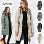 Lange Jacke mit Kapuze und Rei�verschluss f�r kalte Tage