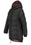 Warme Winterjacke mit Kapuze und Rei�verschlusstaschen