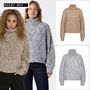 Pullover mit Rollkragen und grobem Strickmuster
