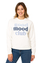 Pullover mit Schriftzug good mood club vorne