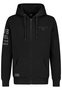 Sweat Zip Hood mit urbanem Design und Schriftzug Details