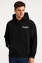 Hoodie mit Kapuze und K�ngurutasche Schriftzug-Print hinten