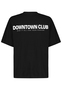 Oversized T-Shirt mit Downtown Club Logo Slogan
