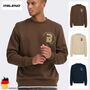 Lang�rmliges Shirt mit Rundhals und gestreiftem Muster